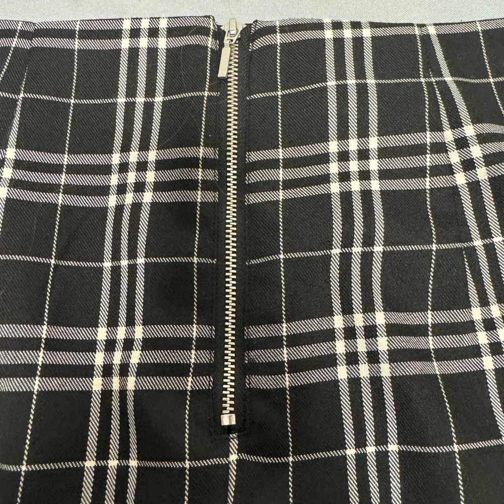 Blue Rain Youth 14 Black White Plaid Mini Skirt Preppy Academia Cute Feminine